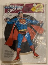 VINTAGE 1973 DC SUPER-FRIENDS STICK-ON'S STICKER PACK SUPERMAN HAWKMAN ROBIN