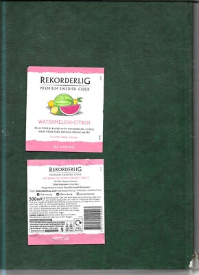 Cider label - Rekorderlig Watermelon-Citrus cider from Sweden