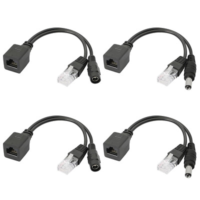 POE Injektor Und Splitter Kit, Passives Poe-Adapterkabel Mit 5,5 X 2,1 Mm Dc-Ans