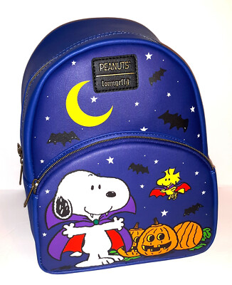 NEW Loungefly SNOOPY & WOODSTOCK Peanuts Halloween Vampire 