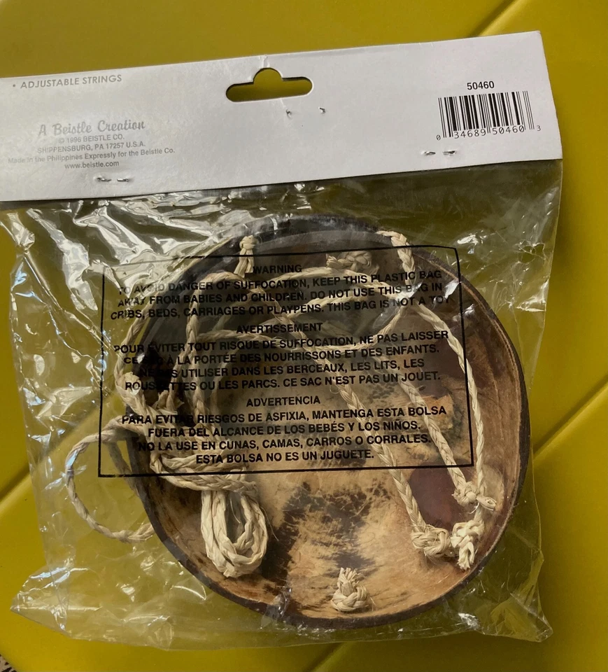 Top de bikini con cáscara de coco Luau disfraz de fiesta cuerdas ajustables vintage 1996 NUEVO Foto 2 de 4