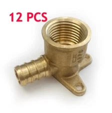 EFIELD  12PCS 1/2" PEX x 1/2" Female NPT Drop Ear Elbow Adapter Crimp Fittings