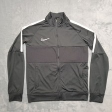 Nike Jacket Youth XL Gray Performance Academy Knit Track Full Zip Hiking Running