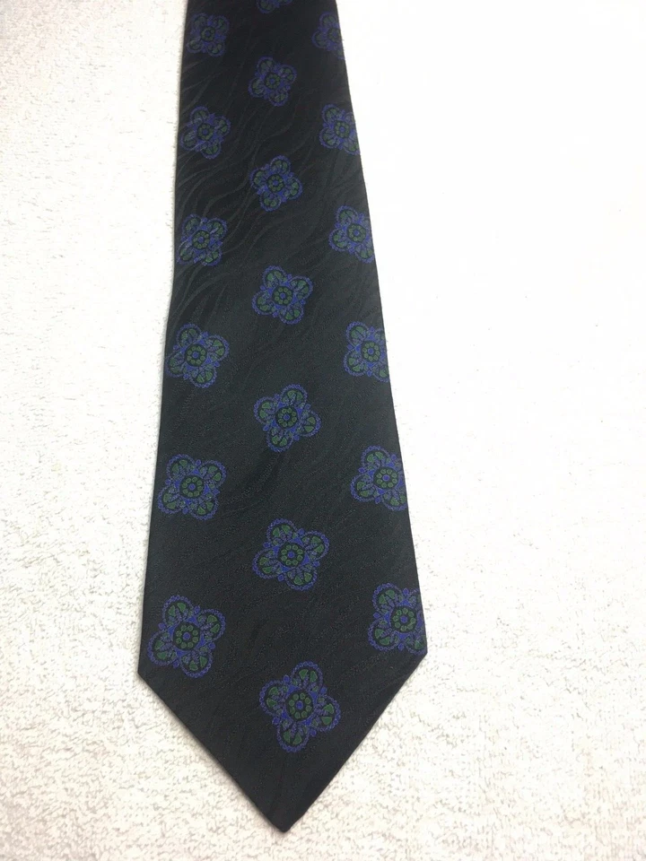 CORBATA RICHEL HOMBRE NEGRA CON AZUL VERDE 3,75 X 58 Foto 2 de 4