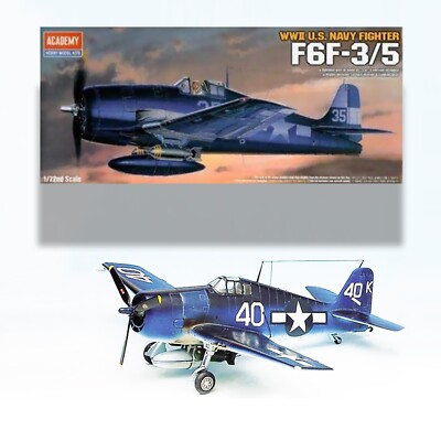 ACADEMY 12481 1/72 F6F-3/5 HELLCAT MODEL KIT 