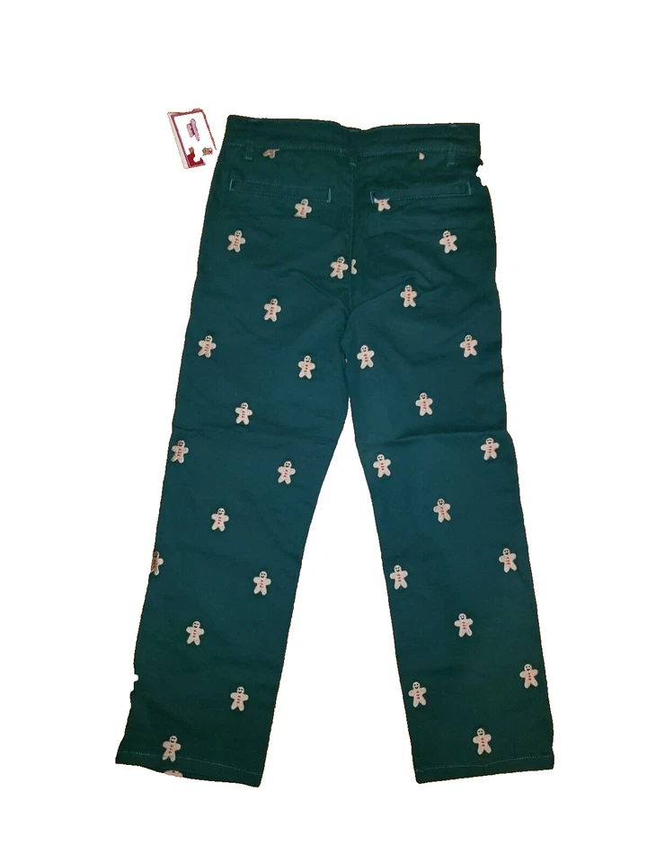 NUEVO CON ETIQUETAS GYMBOREE Niñas Noble Bosque Verde Bordado Pan de Jengibre Pantalones Talla 7 Foto 3 de 3