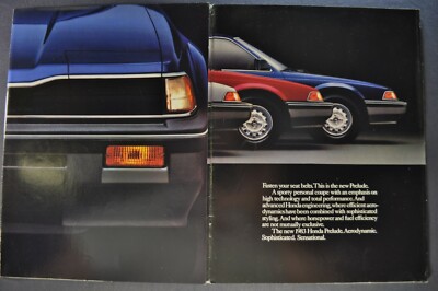 1983 Honda Prelude Catalog Sales Brochure Coupe Excellent Original