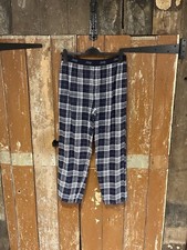 Jeep Pyjama Bottoms Cotton Navy Blue Check Men's Size Medium