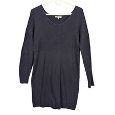 Madewell Sweater dress Womens XXS Navy Blue Wool Long sleeve Ribbed Knit