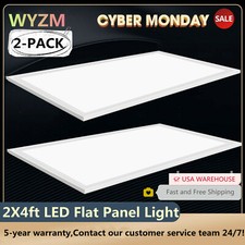 2-pack Led Recessed Panel Light Dropped Ceiling Troffer Fixture 75w 2x4 Feet 2-pack Led Recessed Panel Light Dropped Ceiling Troffer Fixture 75w 2x4 Feet