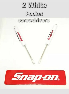 2X White Snap On Tools Promo PRY BAR Screwdrivers Per Order Pocket Clip - Foto 12