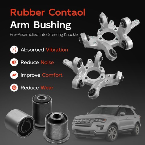 Steering Knuckle w/ Bushings Rear Both Side for Ford Explorer 2011-2019 AWD - Bild 4 von 11