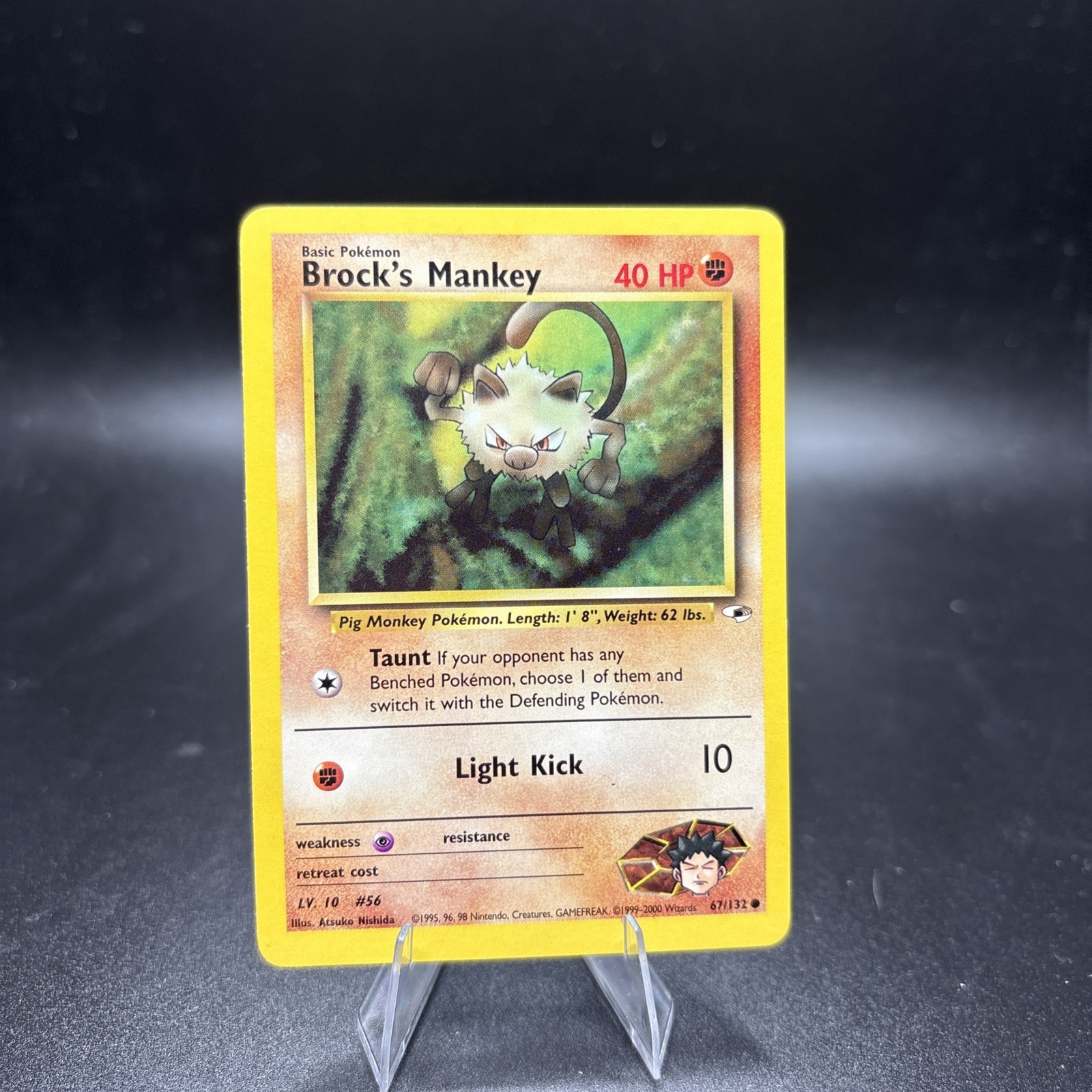 BROCK’S MANKEY - Gym Heroes Set - 67/132 - Common - Pokemon Card - NM -j