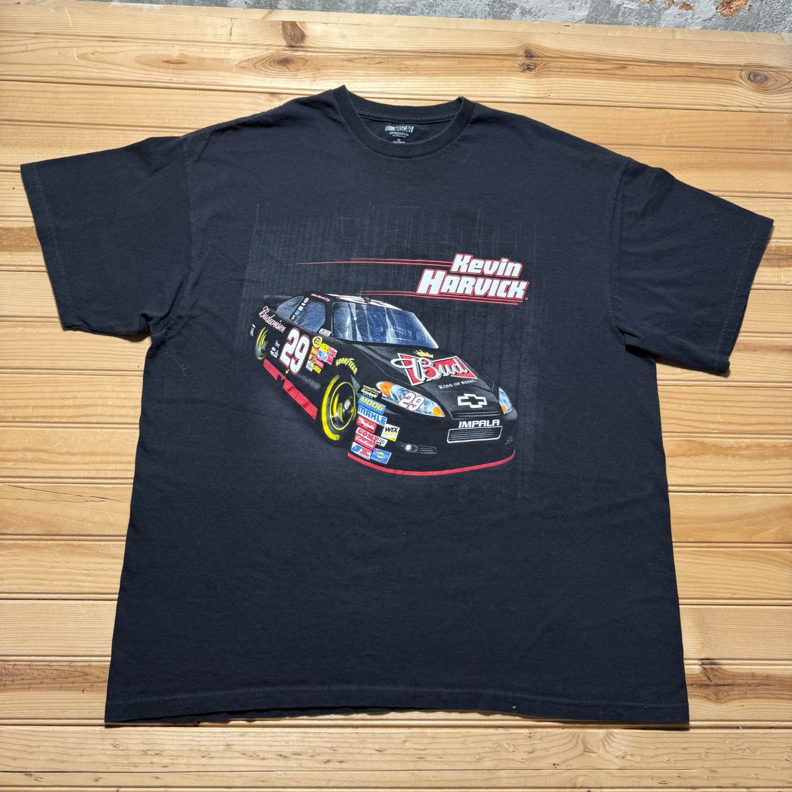 NASCAR Kevin Harvick Budweiser #29 Impala Race Car Graphic Racing T-Shirt - 2XL