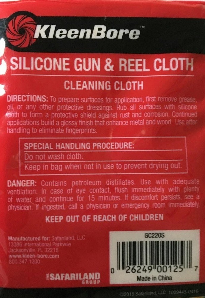 Kleen-Bore Silicone Gun And Reel Cleaning Cloth 100 Sq - GC220P