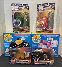 Lot Of 6 Zhu Zhu Pets, Battle Armor, Stroller, Hamcycle  Sidecar NIB