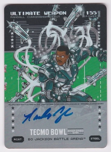 2026 BO JACKSON BATTLE ARENA TECMO BOWL ULTIMATE WEAPON INSPIRED INK AUTO STEEL