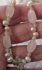 3p Turquoise Howlite SX Sterling Silver Jade Rose Quartz Pearl Necklace Bracelet — photo 9