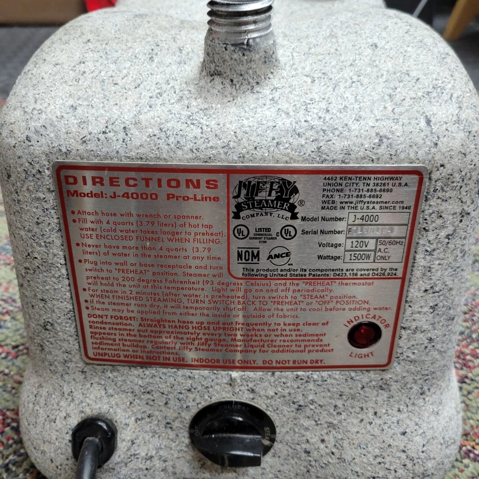 Пароварка для одежды Jiffy Steamer J-4000 Pro-Line серая 1500 Вт - Изображение 4 из 4