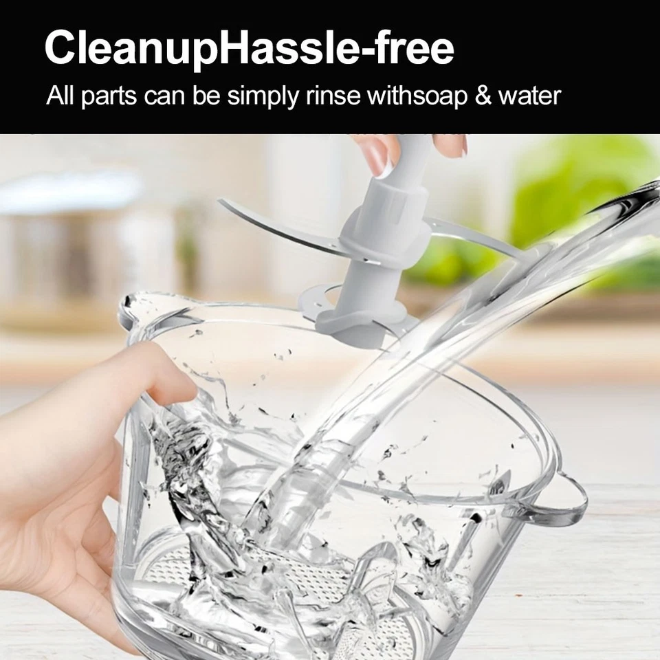 SPZTJK Food Processor, with 2 Bowls + 2 Blades 3L Electric Food Chopper Grinder - Image 2 of 4