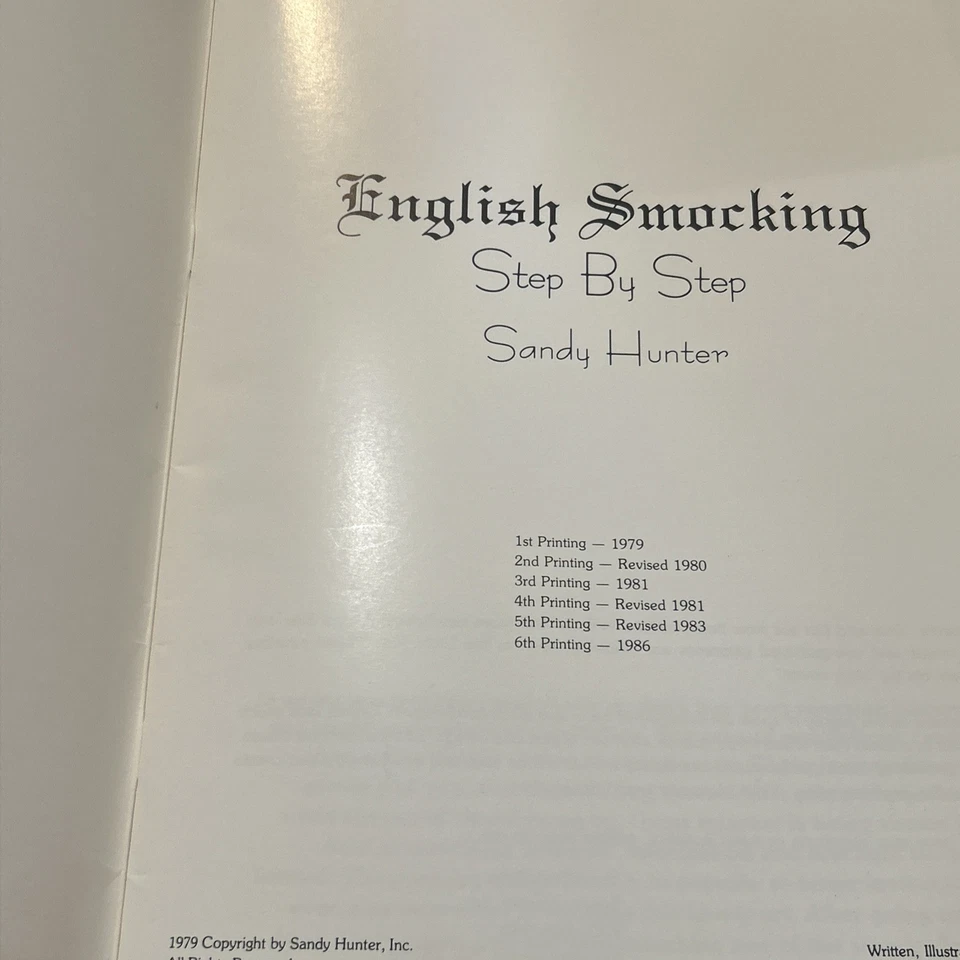 Libro inglés Smocking paso a paso prendas de costura Sandy Hunter Foto 4 de 4
