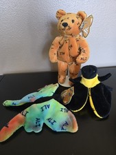 Unique 1999 Muhammad Ali Salvino's Bammers Set/3 Bear, Butterfly, Bee Plush