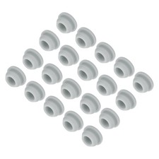 30pcs Silicone Snap in Locking Hole Plugs,9mm Narrow Groove 2mm Grey
