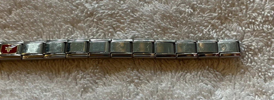 Nomination Italy Stainless Steel And 18kt Gold Composable Charm Bracelet Fireman - Image 3 of 4