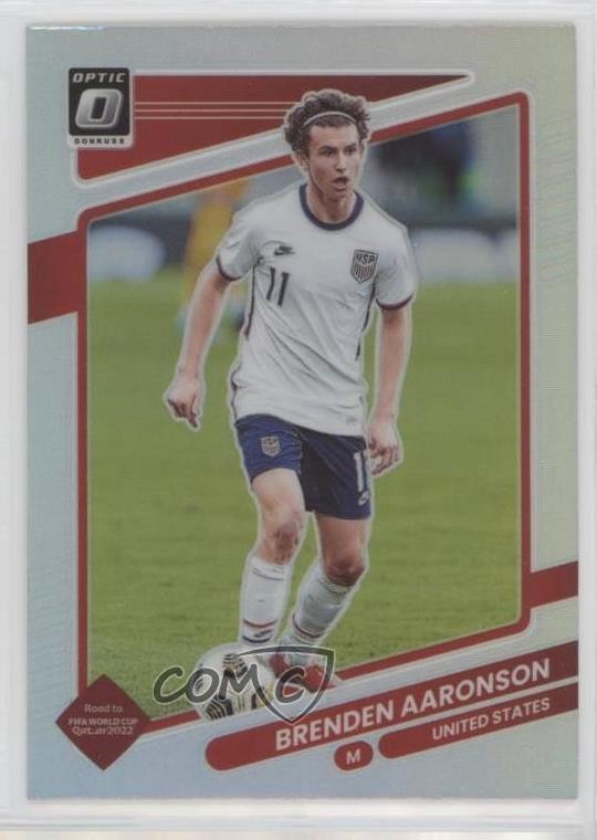 2021-22 Panini Donruss Road to Qatar Optic Holo Prizm Brenden Aaronson #165 0i1b