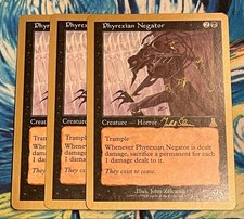 Phyrexian Negator Gold Frame Set of 3 - MTG Trading Cards - Playable Condition