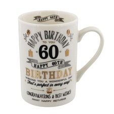 Signography 60. Geburtstag Tasse Mug Becher Schwarz Silber