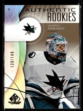 2024-25 SP Game Used Gold Authentic Rookies Georgi Romanov Rookie 128/149 San