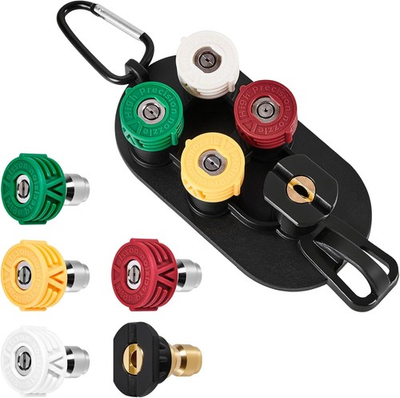 #ad Pressure Washer Tips 5 Pack 1 4 Inch Quick Connect 4000 PSI Multi Degree Nozzl $18.76