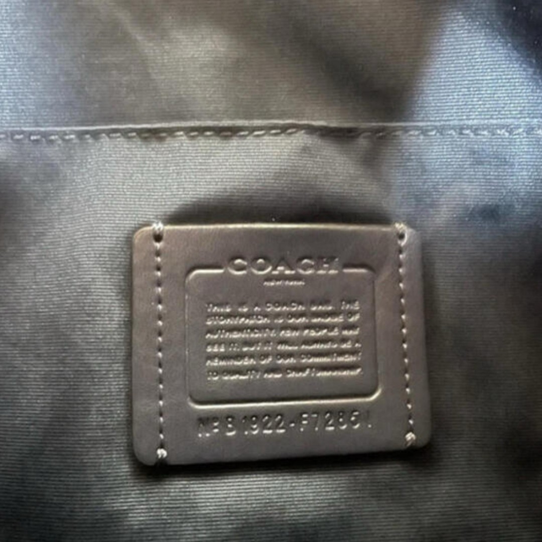 Coach Shoulder Bag Blue Leather Python Embossed L… - image 4