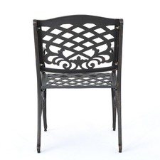 Elegant Dining Chairs Set of 2   Floral Accents, Aluminum Frame, Perfect for