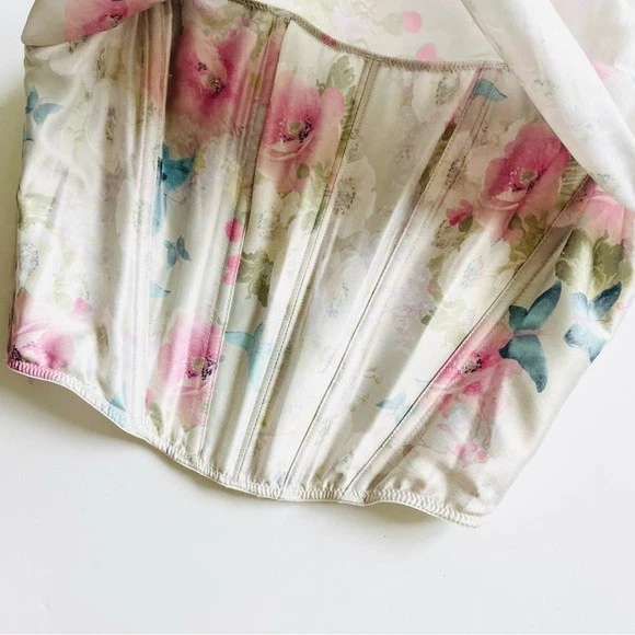 Victoria's Secret S-DD Dream Angels атласный цветочный драпированный корсет Топ - Изображение 2 из 4