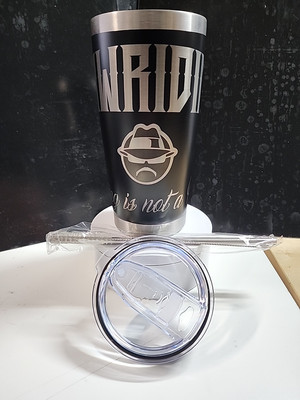 Lowrider Custom 20oz Double wal tumbler Laser Engraved Black Powder coated w/Lid