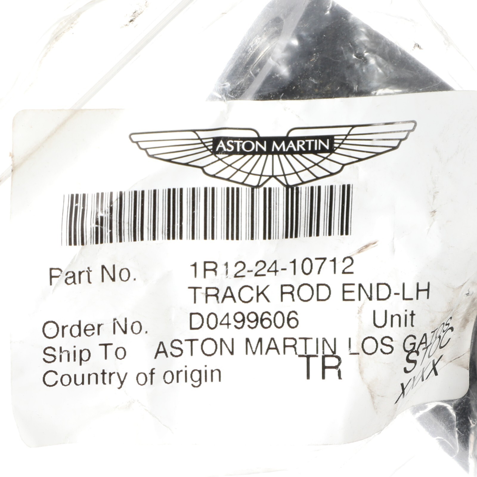 GENUINE ASTON MARTIN STEERING TRACK ROD END LEFT NEW GENUINE 1R12-24-10712