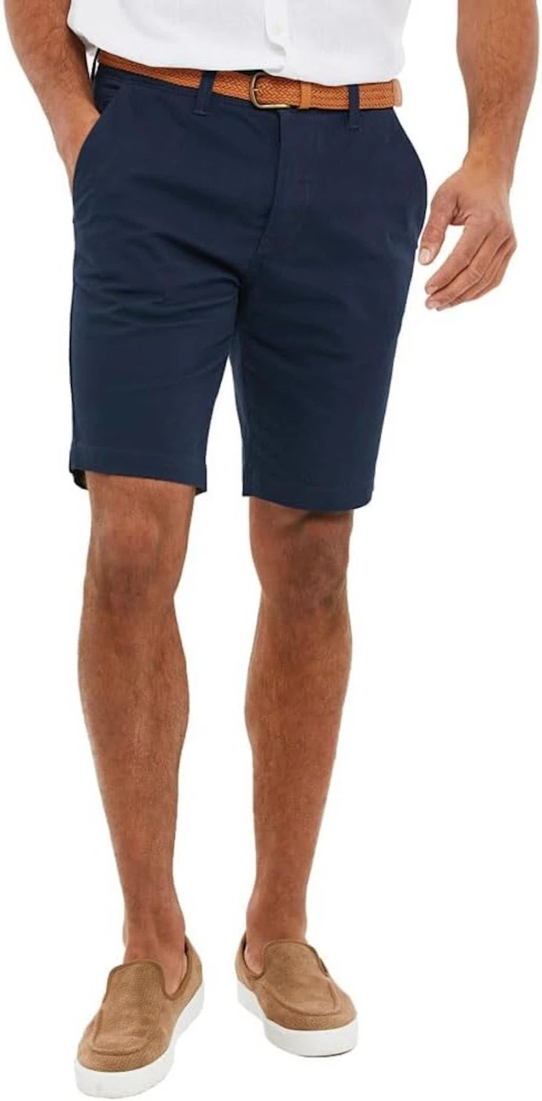 Threadbare Conta Belted Chino Short Navy Size 34 BNWT