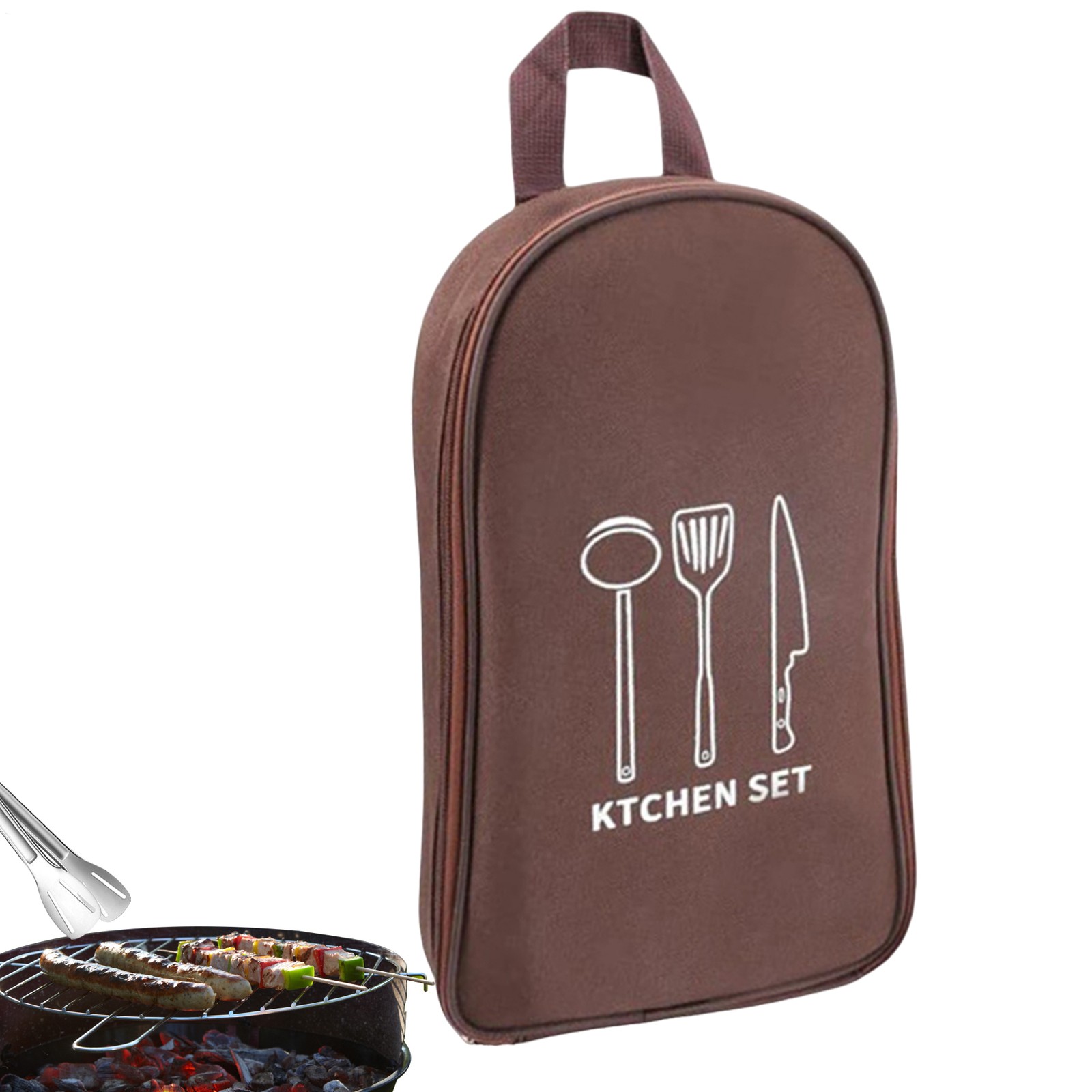 Camping Cookware Bag Set Travel Organizer Grill Accessories for Camp Kitchen