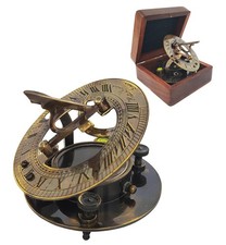 - Sundial Compass in Box - Nautical Marine Pocket Sun Dial, Boat Gift, Sun Cl...