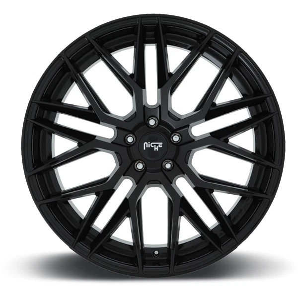 Niche M224 Gamma 22x10.5 5x112 +40mm Gloss Black Wheel Rim 22" Inch — 第 4/4 张图片