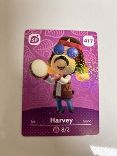 Nintendo Animal Crossing New Horizons HARVEY 417 Amiibo Card