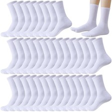 10/20 Pairs Crew Athletic Socks for Women Moisture Wicking Cushion Crew Socks...