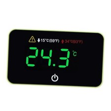 Aquarium Digital Thermometer with LED Touch Screen - Stick-on Fish Rectangular