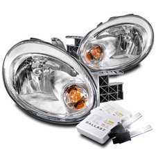 For 2003 2004 2005 Dodge Neon Chrome Replacement Headlight Headlamp W8k Hid Set For 2003 2004 2005 Dodge Neon Chrome Replacement Headlight Headlamp W8k Hid Set