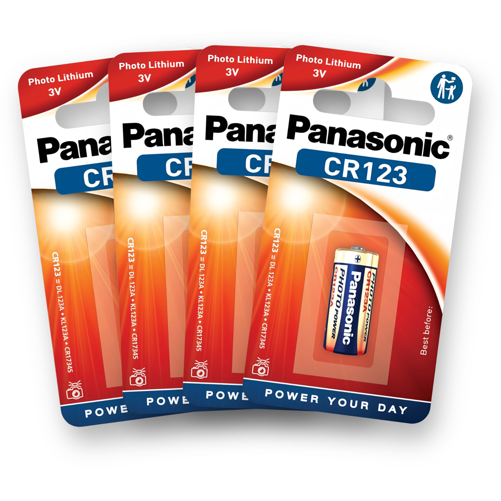 Panasonic CR123 cylindrical lithium battery for high power-consuming lightweight appliances such as smoke alarms, intruder alarm systems, head lamps, cameras, 3V, pack of 1. - Image 10