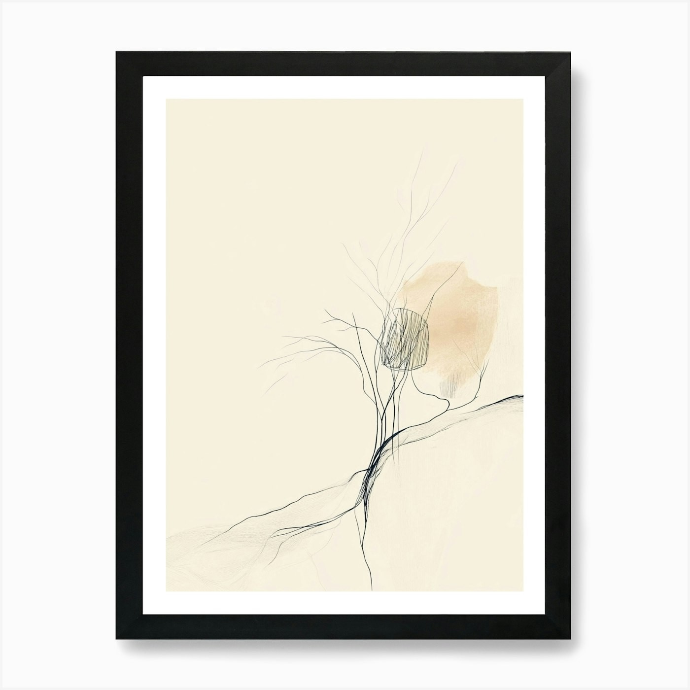 Framed Tree Art Print Canvas Wall Decor Picture Poster