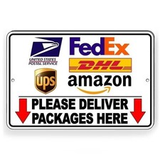 Deliver Packages Here Arrows Down Sign / Decal Delivery Si342 / Magnetic Sign