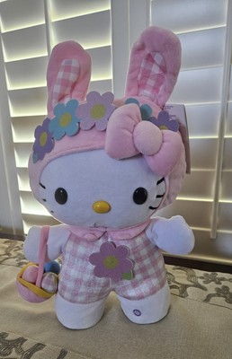 Hello Kitty Easter Greeter Looby Loo side stepper Plush Sanrio  Musical Animated